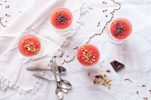 Watermelon pudding (Gelo d'anguria)