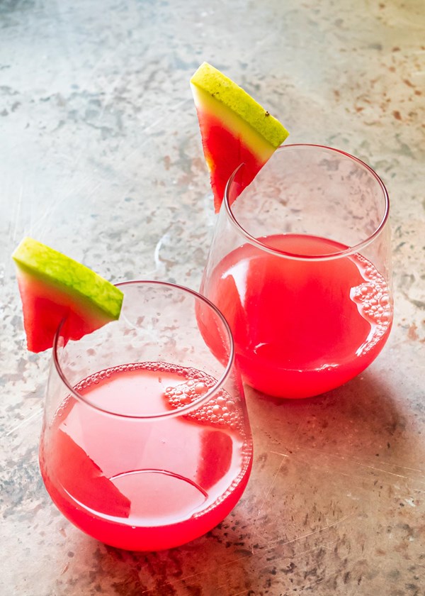 Watermelon rosé mimosa