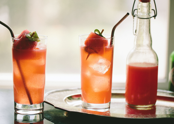 Watermelon shrub spritzer