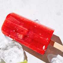 Watermelon-strawberry popsicles