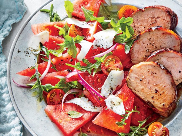 Watermelon-tomato salad