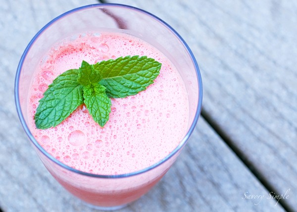 Watermelon vodka spritzer