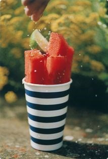 Watermelon with lime, chile & salt