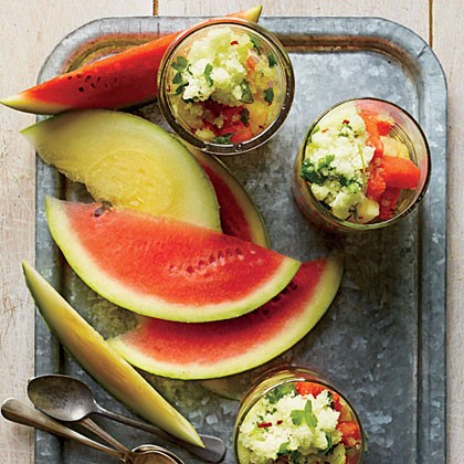 Watermelon with tangy granita