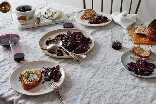 Waverley Root's Agrigento red cabbage with black olives and capers