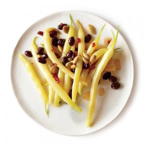 Wax beans with chipotle, black beans, and pepitas