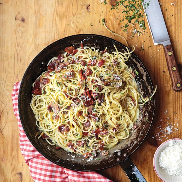 Wayne Thiebaud's spaghetti with mizithra cheese