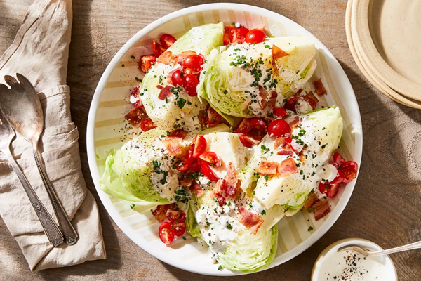 Wedge salad with all the fixins