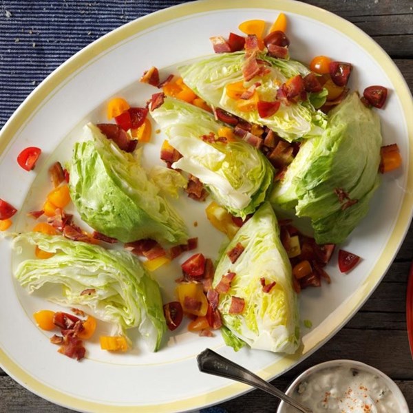 Wedge salad with blue cheese dressing