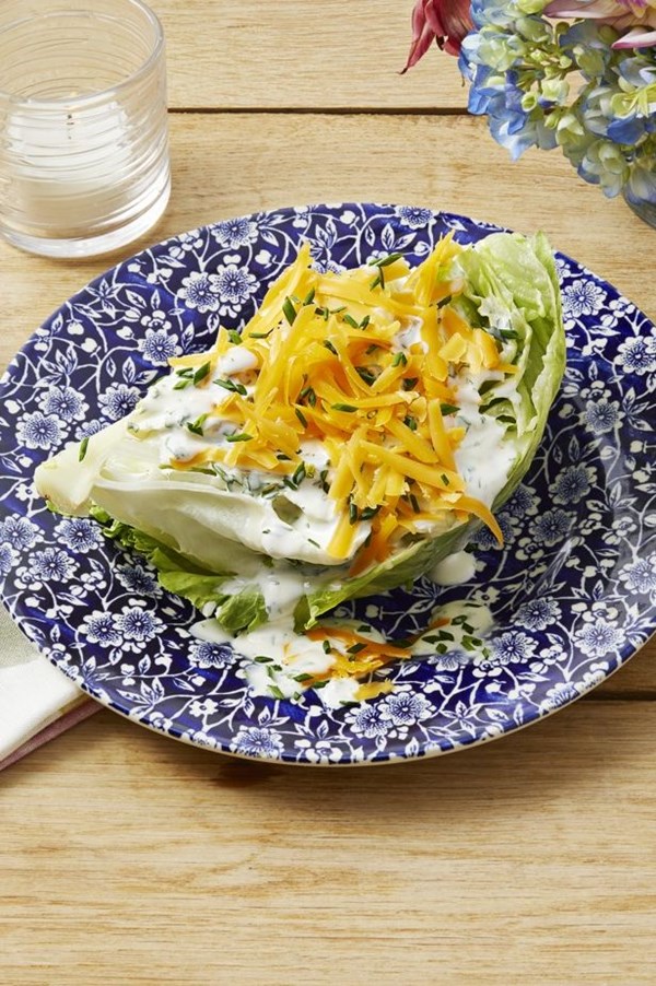 Wedge salad with buttermilk ranch dressing