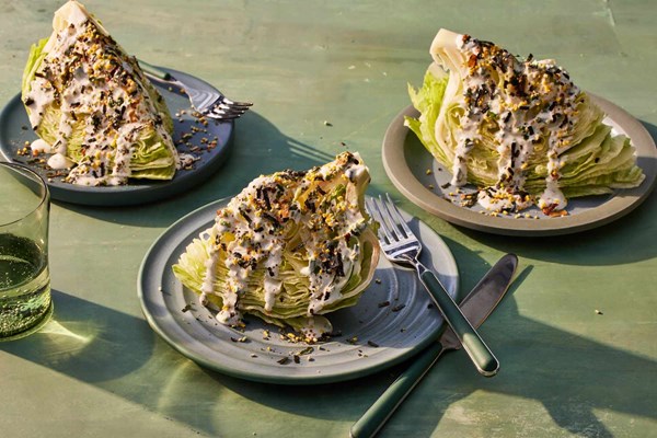 Wedge salad with coconut ranch and furikake