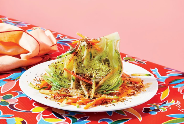 Wedge salad with passion fruit ponzu