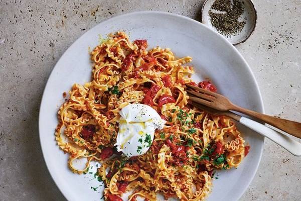 Weeknight burrata pasta