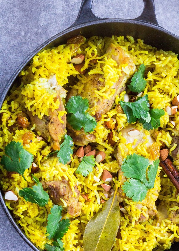 Weeknight chicken biryani