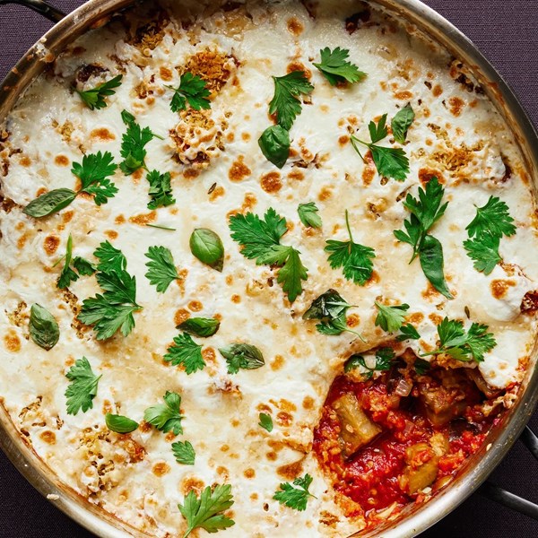 Weeknight harissa eggplant Parm