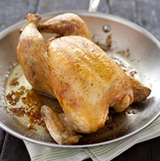 Weeknight roast chicken with tarragon-lemon pan sauce