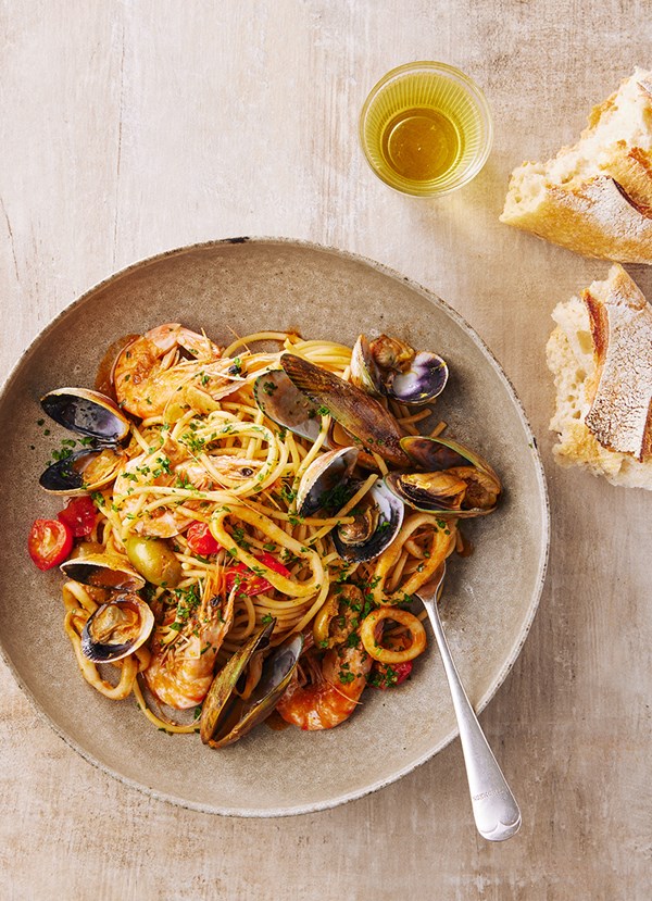Wendyl's seafood spaghetti