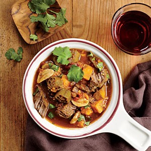 West African beef, plantain, and okra stew
