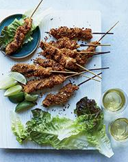 West African chicken kebabs