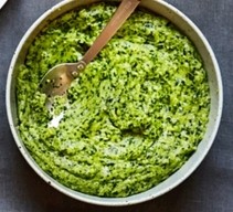 Wet polenta with kale 