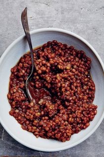Wheat berries with fennel broth