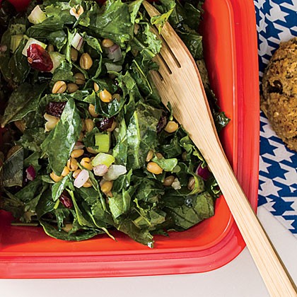 Wheat berry, kale, and cranberry salad