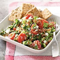 Wheat berry salad with goat cheese