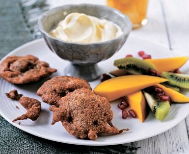 Wheat pancakes with black peppercorns
