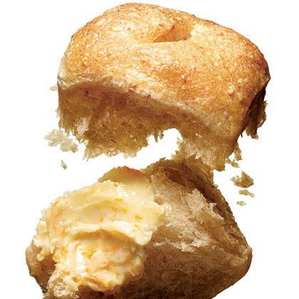 Wheat rolls with orange butter