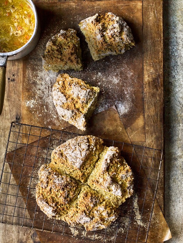 Wheaten bread (and my mum's turkey soup)