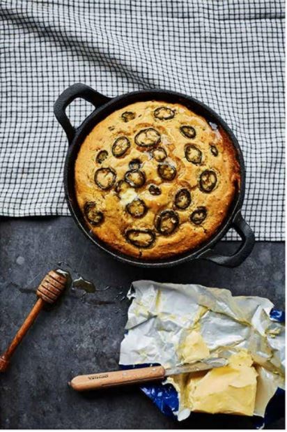 Whey cornbread with jalapeños