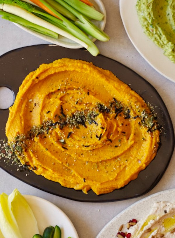 Whipped carrot and miso dip