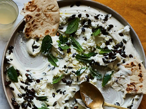 Whipped cauliflower with tahini and lemon