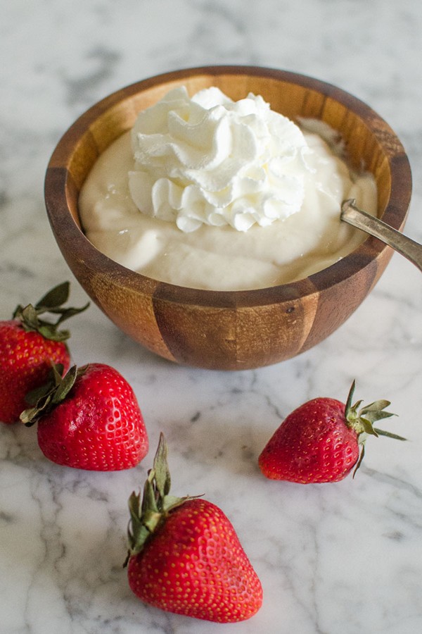 Whipped cloud pudding (Creamy blancmange)