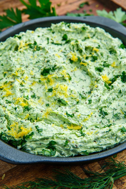 Whipped feta and herb dip