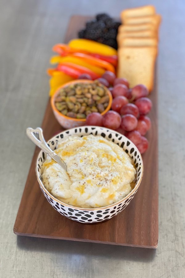 Whipped goat cheese and ricotta dip