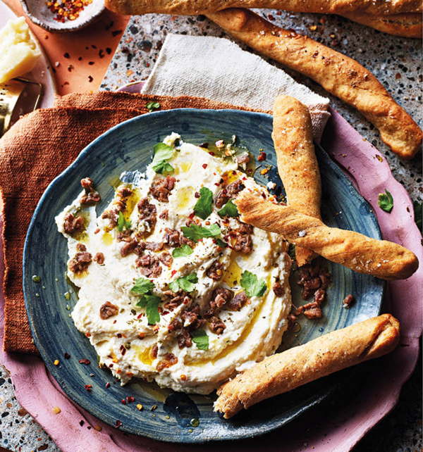 Whipped ricotta, anchovy and grissini [Stevie Parle]