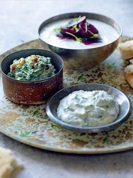 Whipped yoghurt with feta and soft herbs 