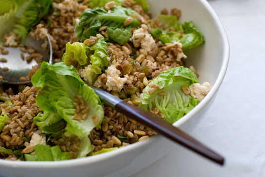 Whiskey & wheat berry salad