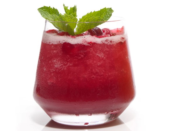 Whiskey-cranberry slushes