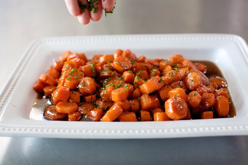 Whiskey-glazed carrots