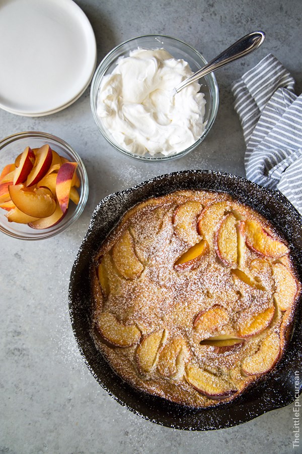 Whiskey peach clafoutis