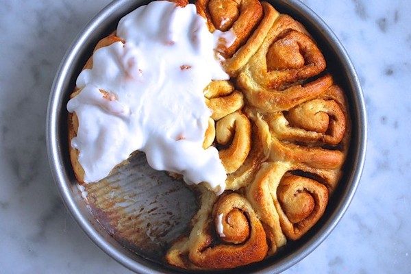 Whiskey salted caramel cinnamon rolls
