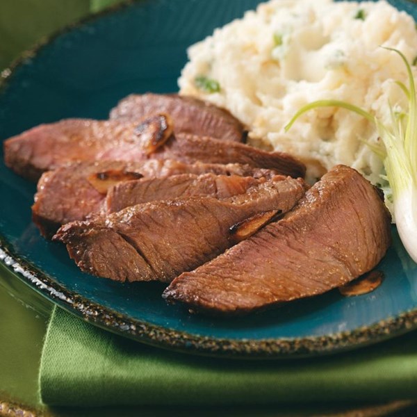 Whiskey sirloin steak