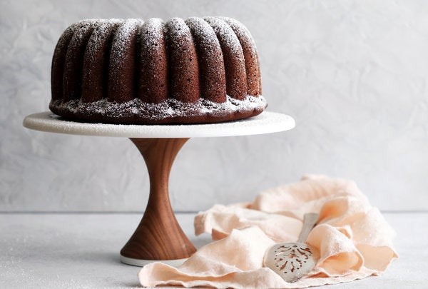 Whiskey-soaked dark chocolate Bundt cake