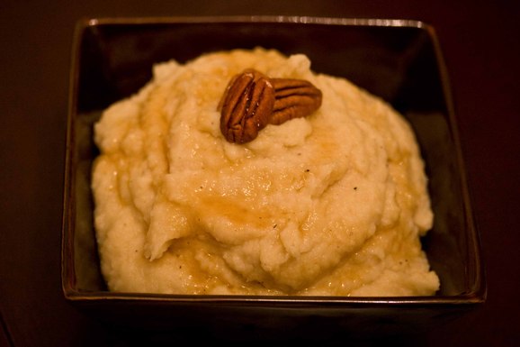 Whiskied roasted parsnip and apple puree