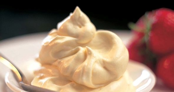 Whisky and lemon syllabub with Skye strawberries