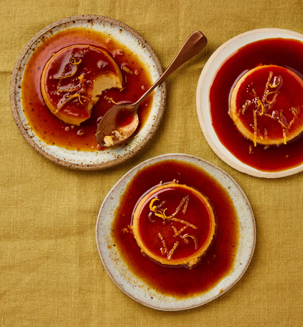 Whisky and orange creme caramel
