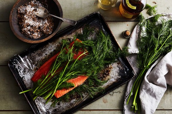 Whisky-cured salmon