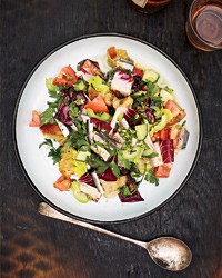 White anchovy and grilled bread salad
